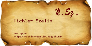 Michler Szelim névjegykártya